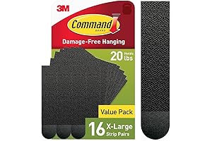 Command Heavy Duty Picture Hanging Strips XL, 20 lb, 16 Pairs
