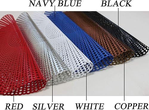 Miniatura 7 de Manteles individuales redondos de vinilo metálico de 16.5 pulgadas, diseño hueco, juego de 6, tapete funcional de gota de lluvia gradual para mesa