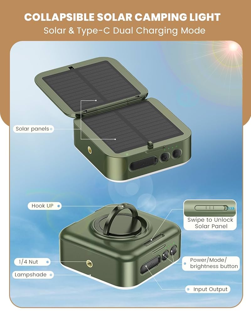 その他 Solar LED Camping Lantern wyw801m Amazon.com: Led Camping Lantern 2 Pack, 1000LM, Solar