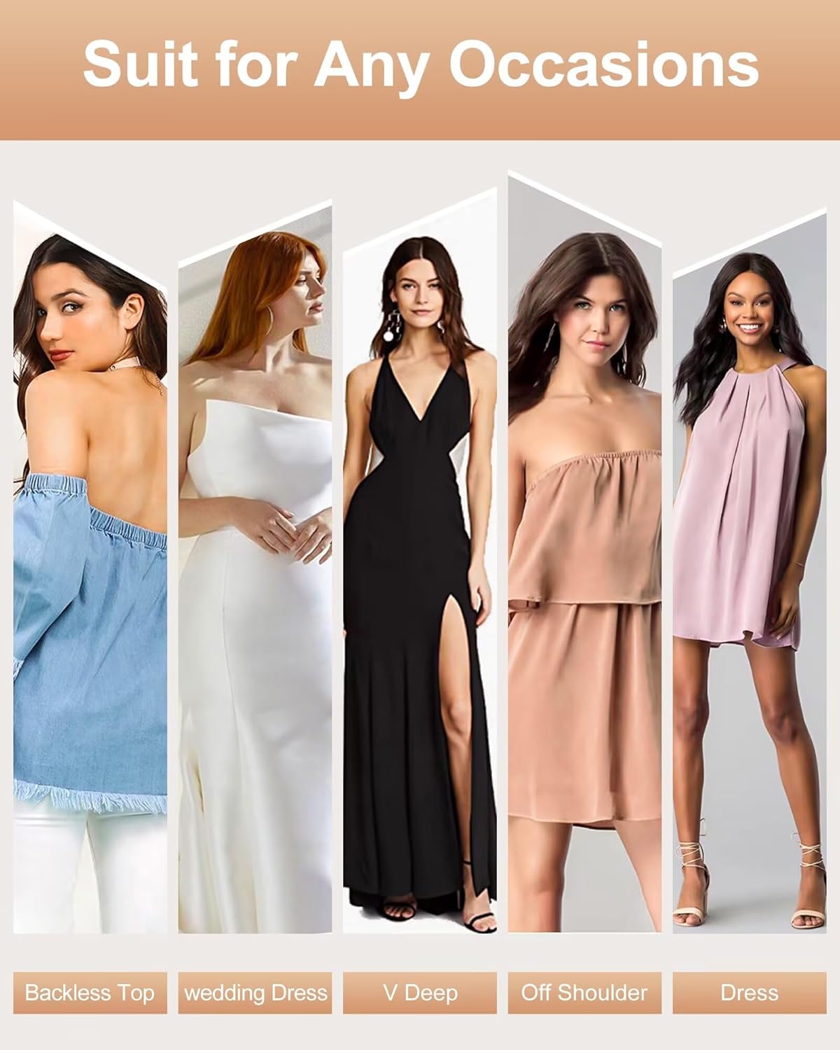 Sticky Bra Push Up - Strapless Adhesive Bras,Invisible Backless Bra,Lift Support for Women (2 Pair) - Image 5