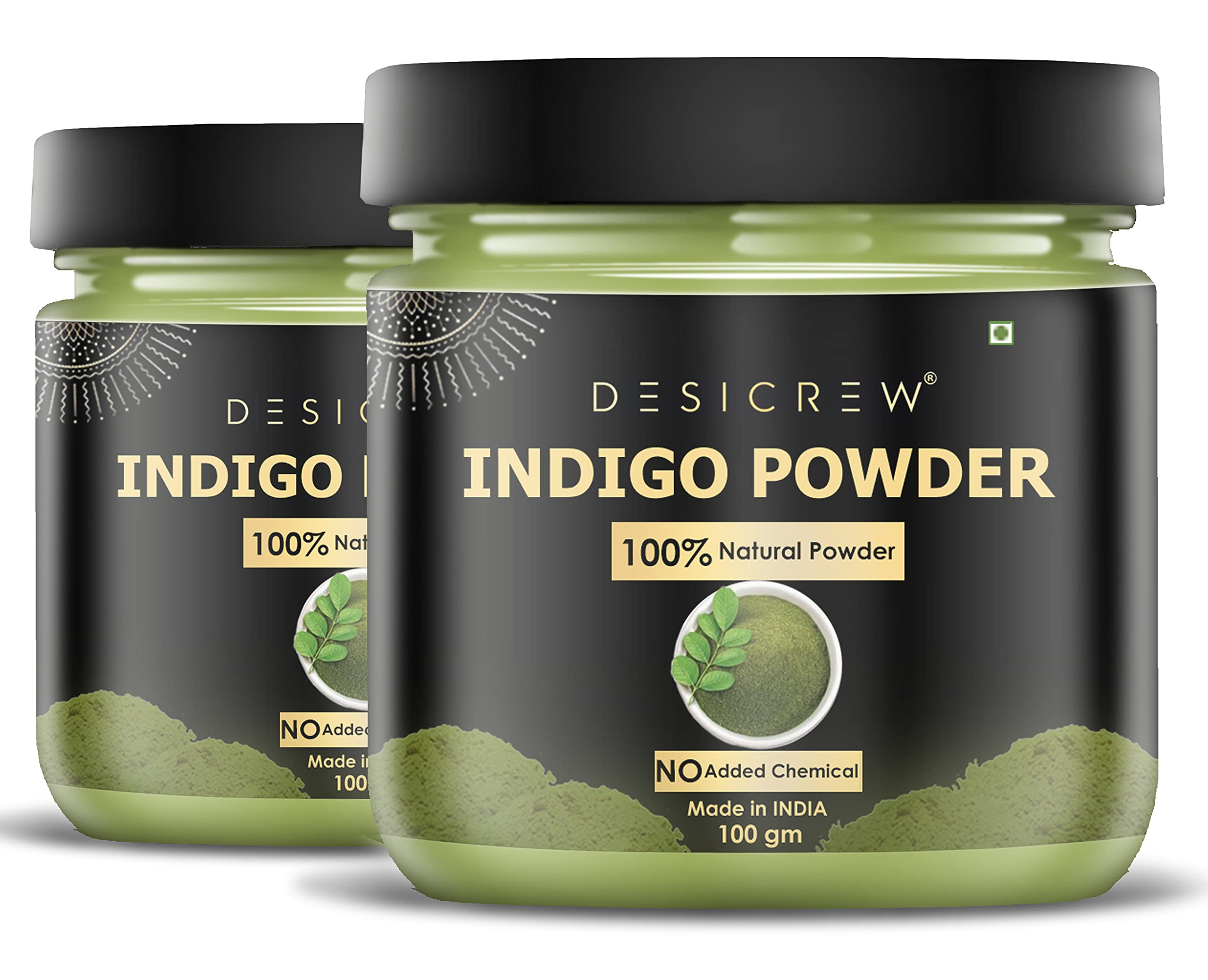 Desi Crew Pure & Natural Indigo Powder Long Lasting Herbal Hair Colour & Bread Colour (Hair Care) 200 GM-image-14