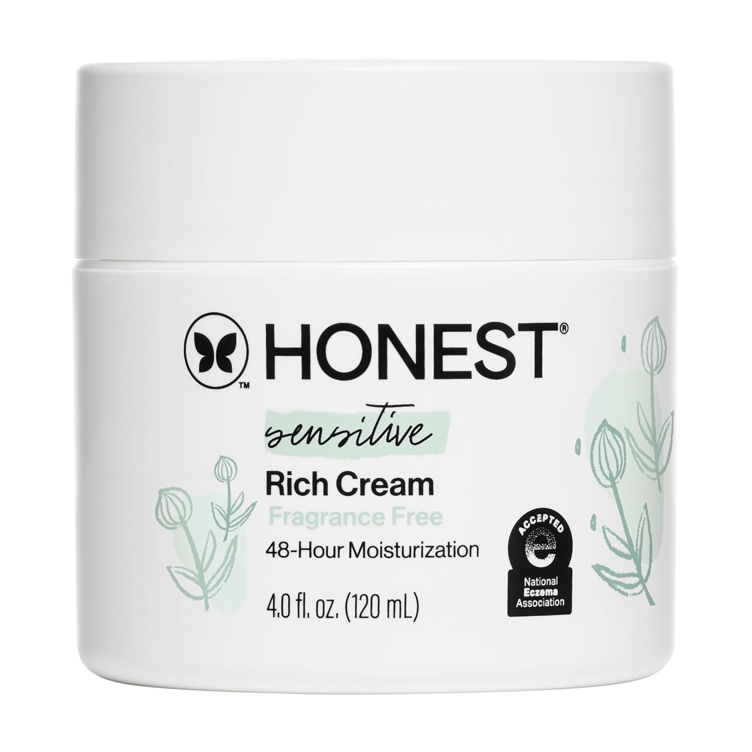 The Honest Company Sensitive Skin Rich Cream, Shea Butter, Blend of Bisabolol + Ginger Root Extract, Safe for Baby's Sensi
