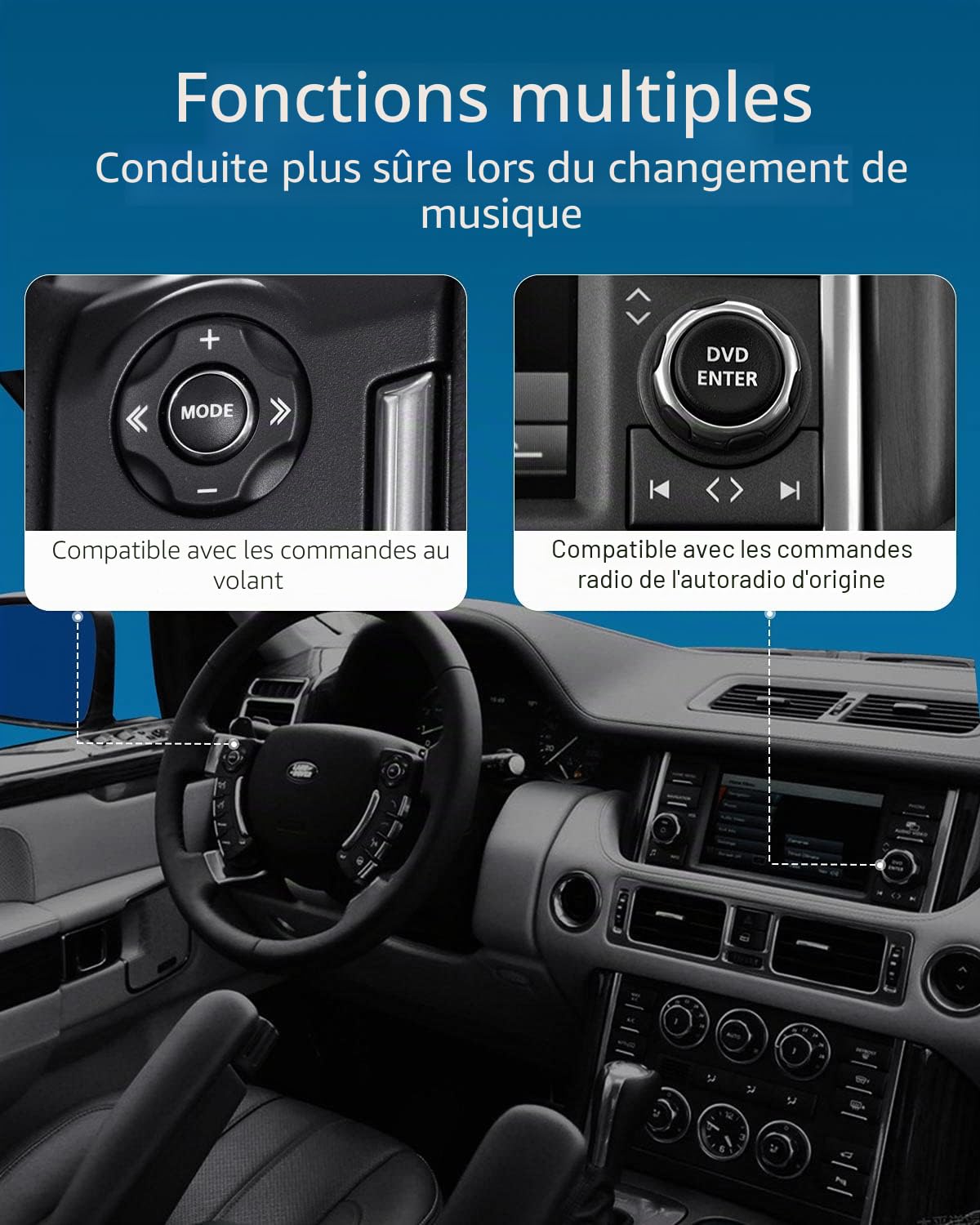 Adaptateur Bluetooth Airdual pour Land Rover, Range Rover, Interface Musicale Jaguar 30 Broches