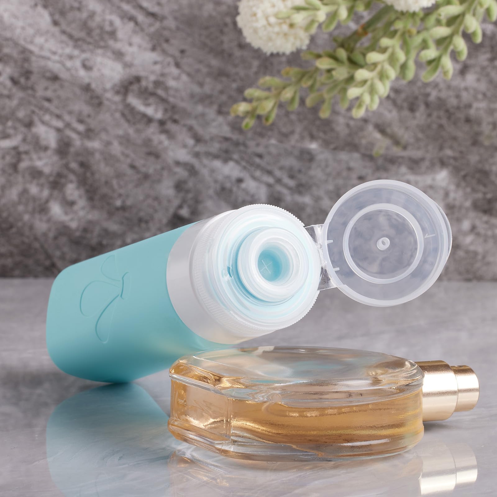 INSFIT 8 Pack Travel Bottles for Toiletries CAA Approved 90ML Silicone Travel Bottles and 60ML Cream Jars - Image 2