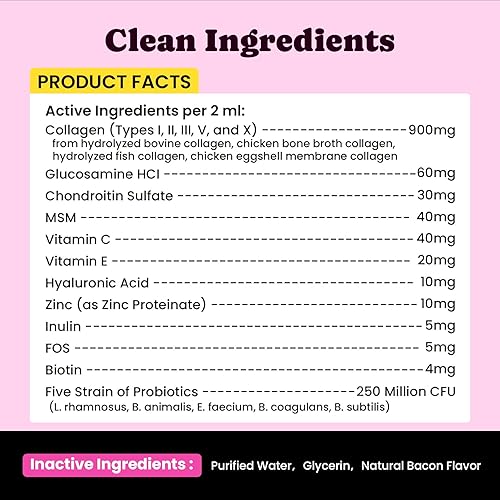 Miniatura 9 de Colágeno prémium para perros y gatos  5 tipos de colágeno alimentado con pasto (I, II, III, V y X), alivio rápido de alergias y picazón para perros