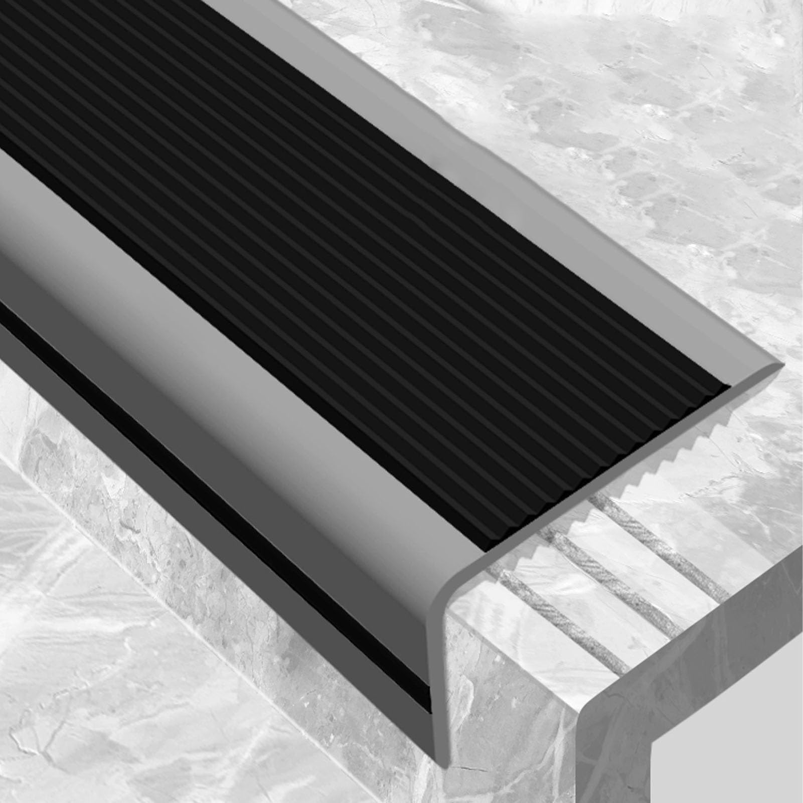 Podłogowa Listwa Przejściowa Bardzo Szerokie Gumowe Stopki Schodowe 10x4 Cm, Samoprzylepny Pasek Antypoślizgowy na Krawędź Schodów, Wewnętrzny na Zewnątrz Wykończenie Krawędzi Schodów, Szkoła Domowa B