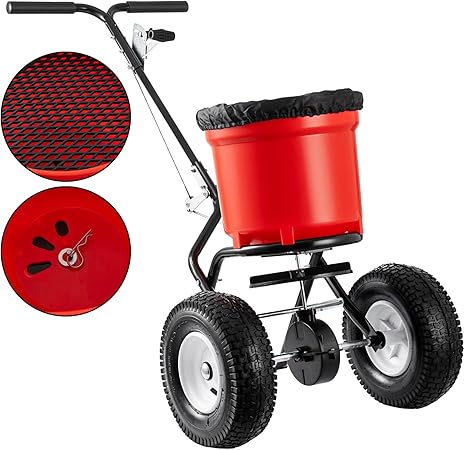 Fertilizer Spreader, 90LBS Walk Behind Push Spreader