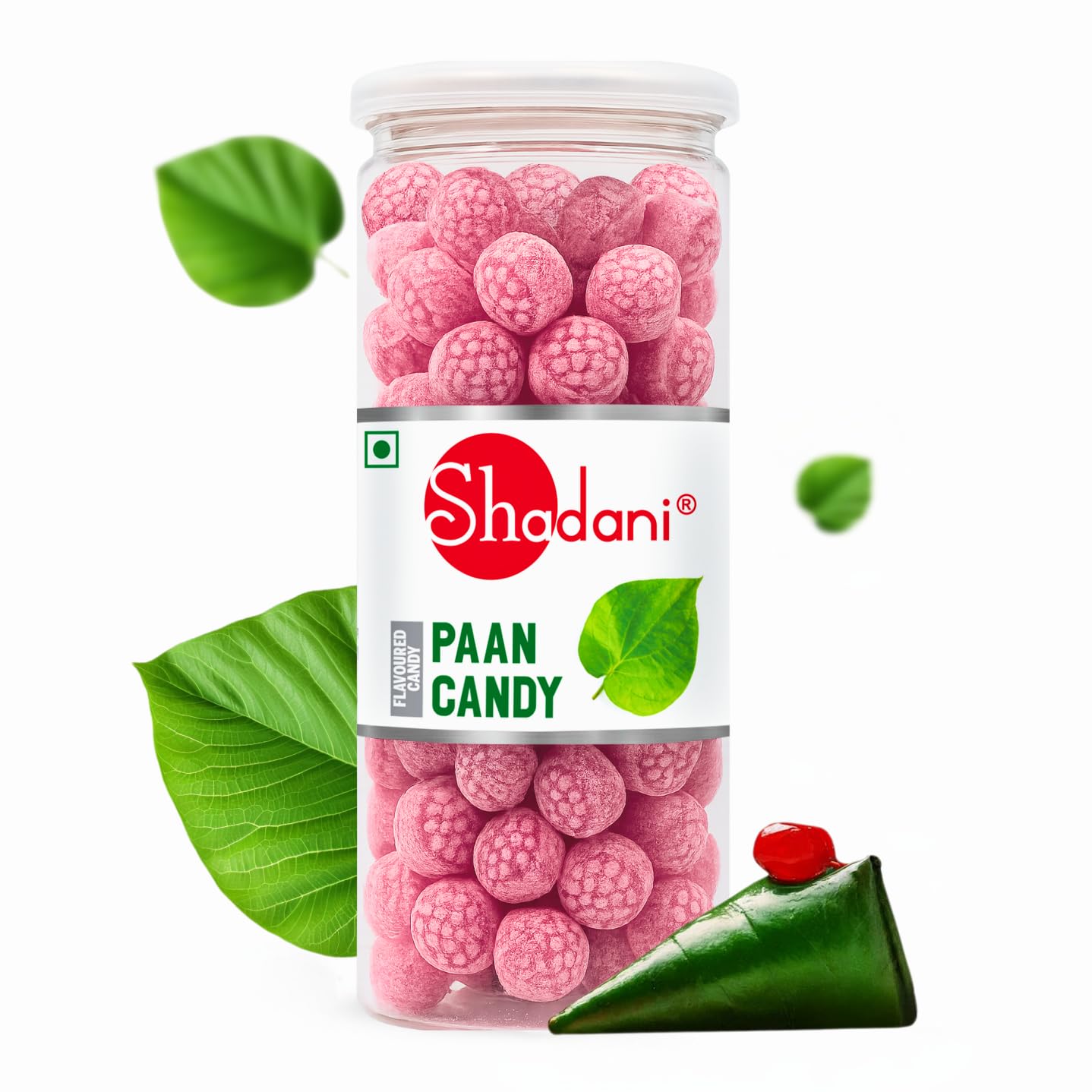 Shadani Paan Candy (Can Of 230g), Rich Indian Pan Flavour Toffee | Meetha Refreshing Candies For Kids and Adults | 90's Kids special