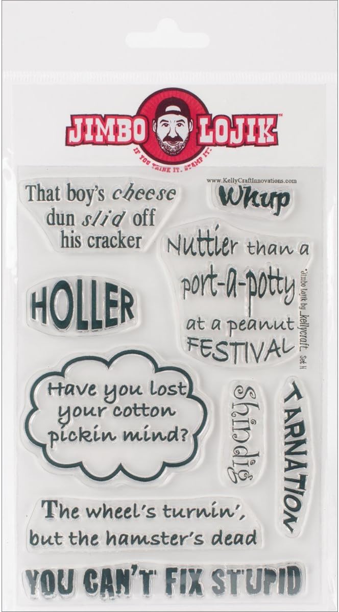 KellyCraft JLSH Jimbo Lojik Polymer Stamp, Set H