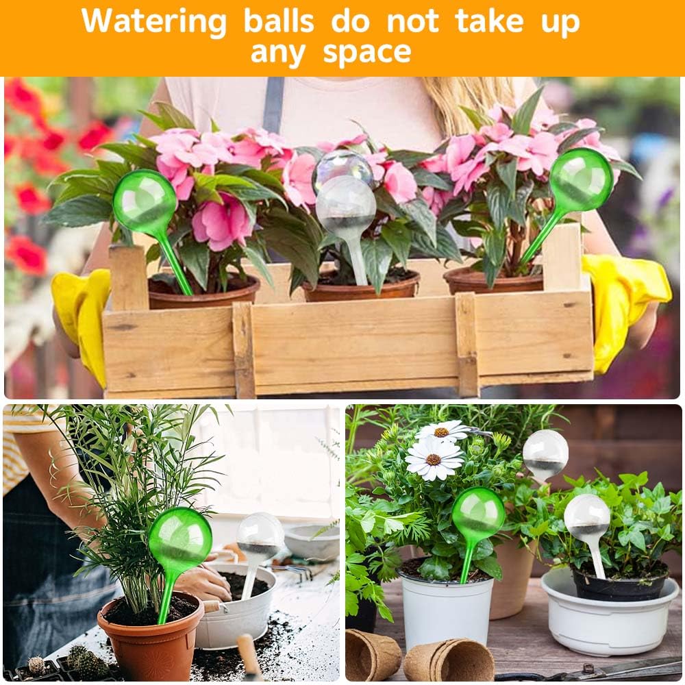 6 Pièces Globes d'arrosage, Boules Automatique Matériel d'Arrosage Automatique en PVC pour Plantes, Globes d’arrosage Plastique Transparent pour Plantes de Jardin Bonsaï Plantes en Pot