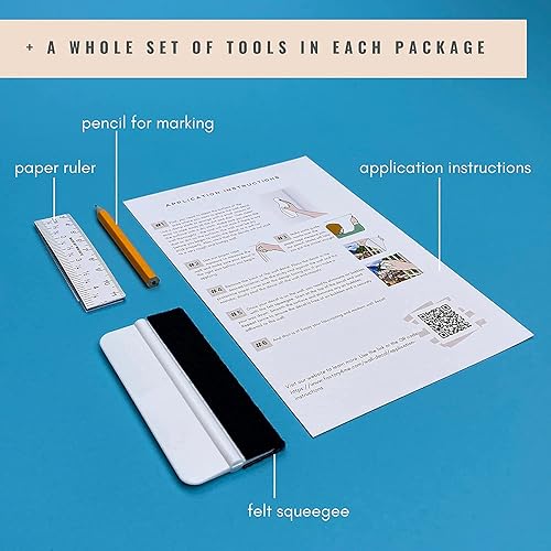 Miniatura 3 de Calcomanías de cascada para pared, ventana, 24 x 32 pulgadas, calcomanías de pared de bosque, adhesivo de paisaje, calcomanías de pared para