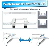 Vista 3 de Air Jade Soporte de aire acondicionado de ventana, soporte de CA para ventana sin taladro, resistente, fácil instalación, no requiere taladrar