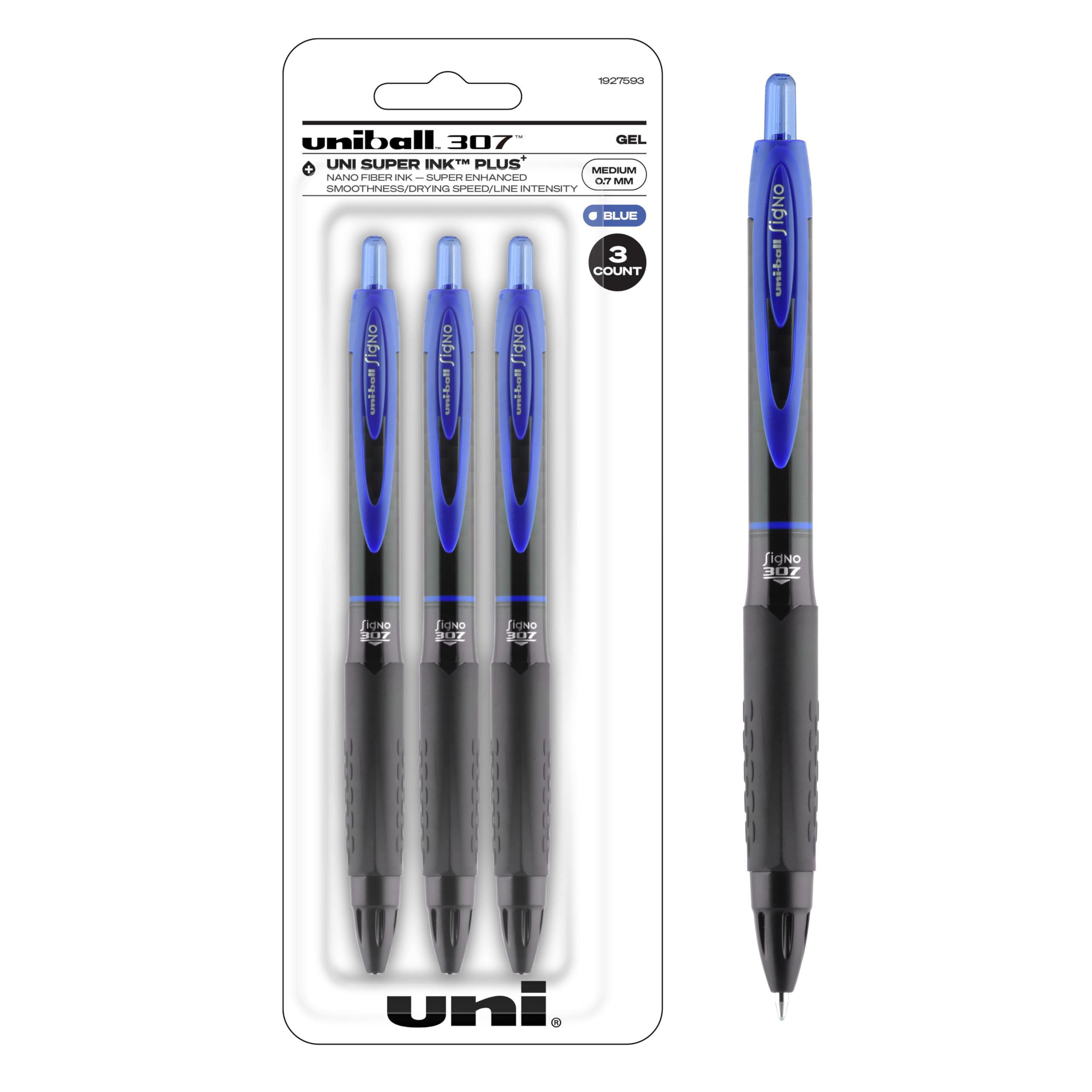 Uni-Ball 307 Retractable Gel Pen, Medium Point