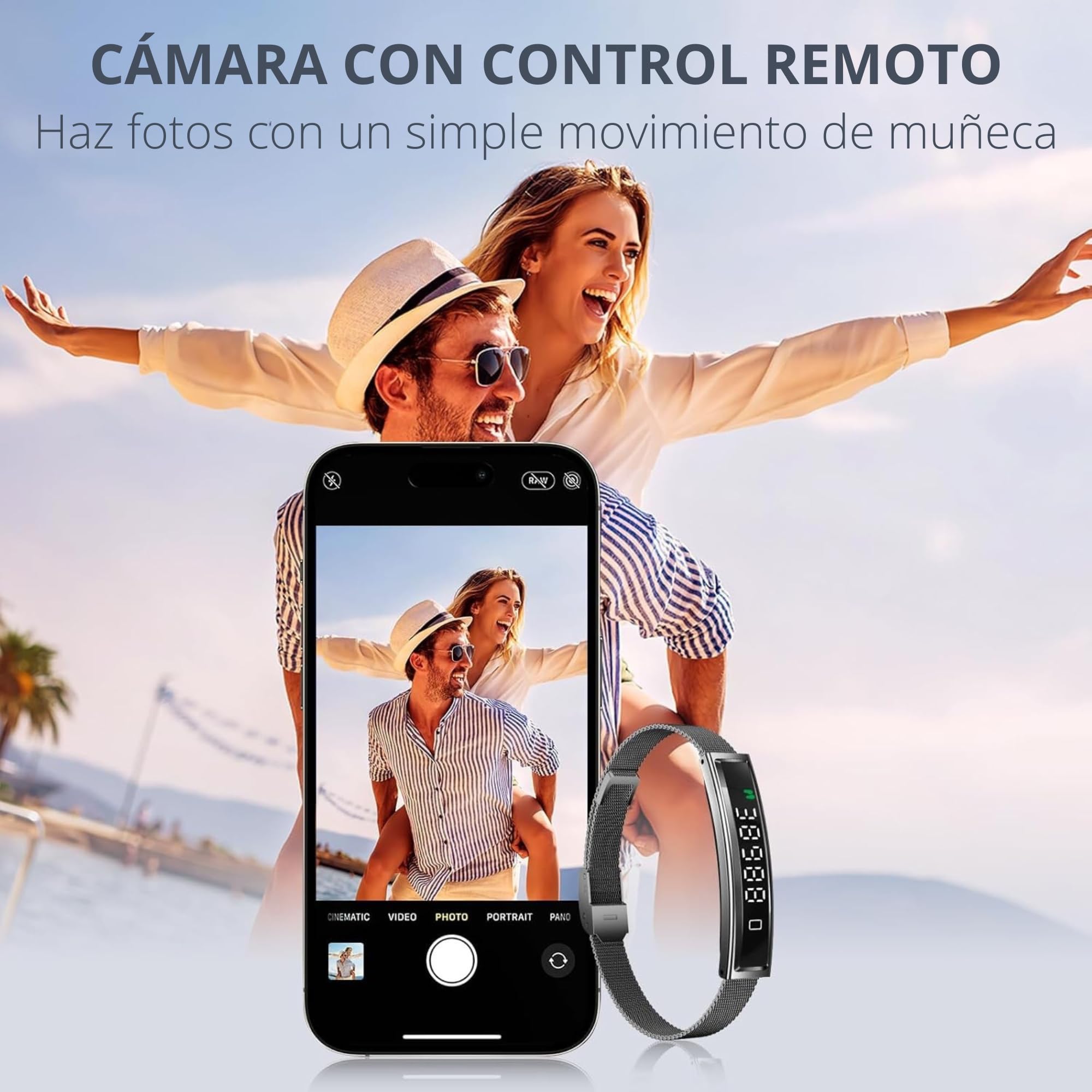 smartia – Pulsera Inteligente Ultrafina, Smart Band con Bluetooth Modelo 2026, Pulsera tracker de actividad y sueño, Seguimiento integral de tu salud, Band con pantalla táctil