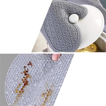 Oven Mitts 5Pcs Microwave Heat Insulation Silicone Baking Gloves Oven Pot Holder Nonslip Grilling Pad Hand Clip for Kitchen