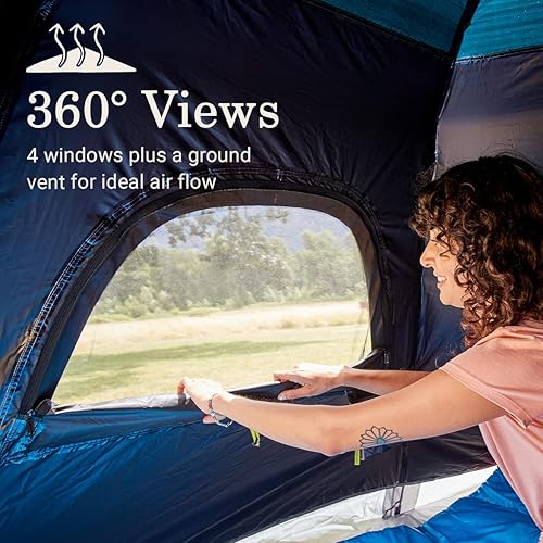 Miniatura 5 de Coleman Camp Burst 4-Person Camping Tent, Umbrella-Style Pop-Up Tent with 45s Easy Setup, Dark Room Option Available, Tub Floor and Taped Seams Keep