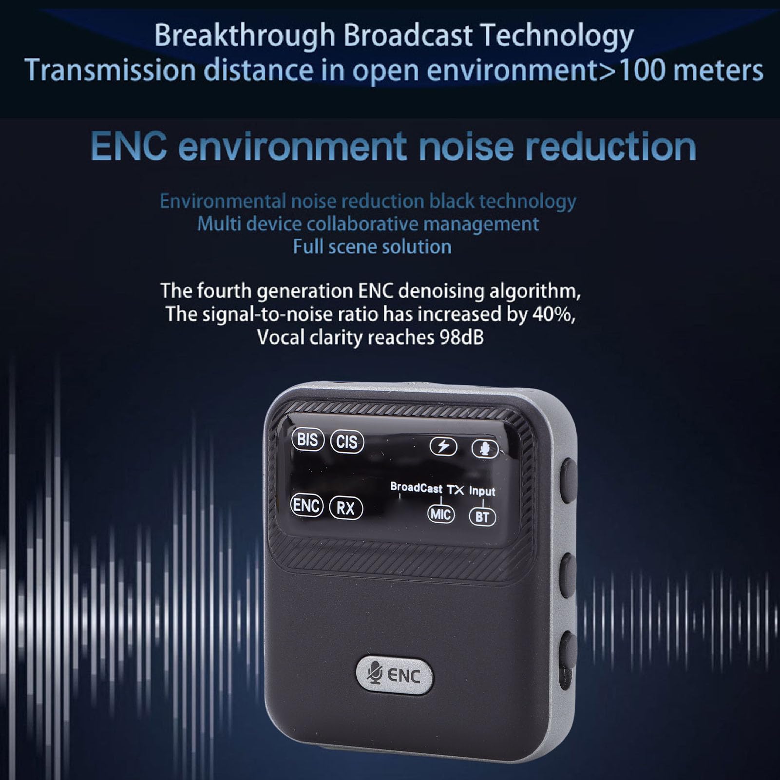 Bewinner Ricevitore Trasmettitore Audio Bluetooth 6.0 Adattatore Audio Wireless a Lungo Raggio da 100 M Trasmissione da a Molti TX Adattatore Musicale a Bassa Latenza per Altoparlanti e