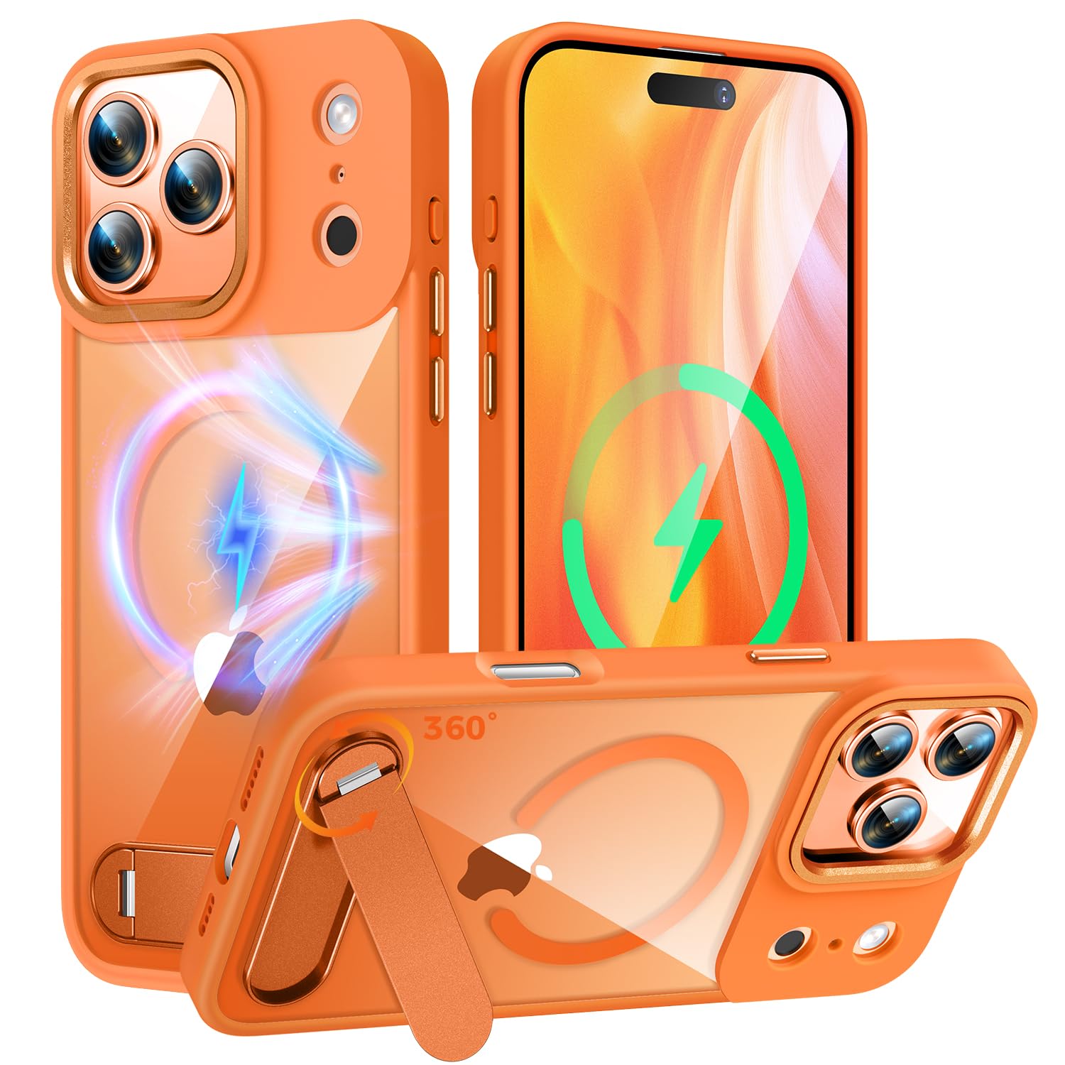 OLHAOMAO [360° Drehbarer Metallständer] Handyhülle für iPhone