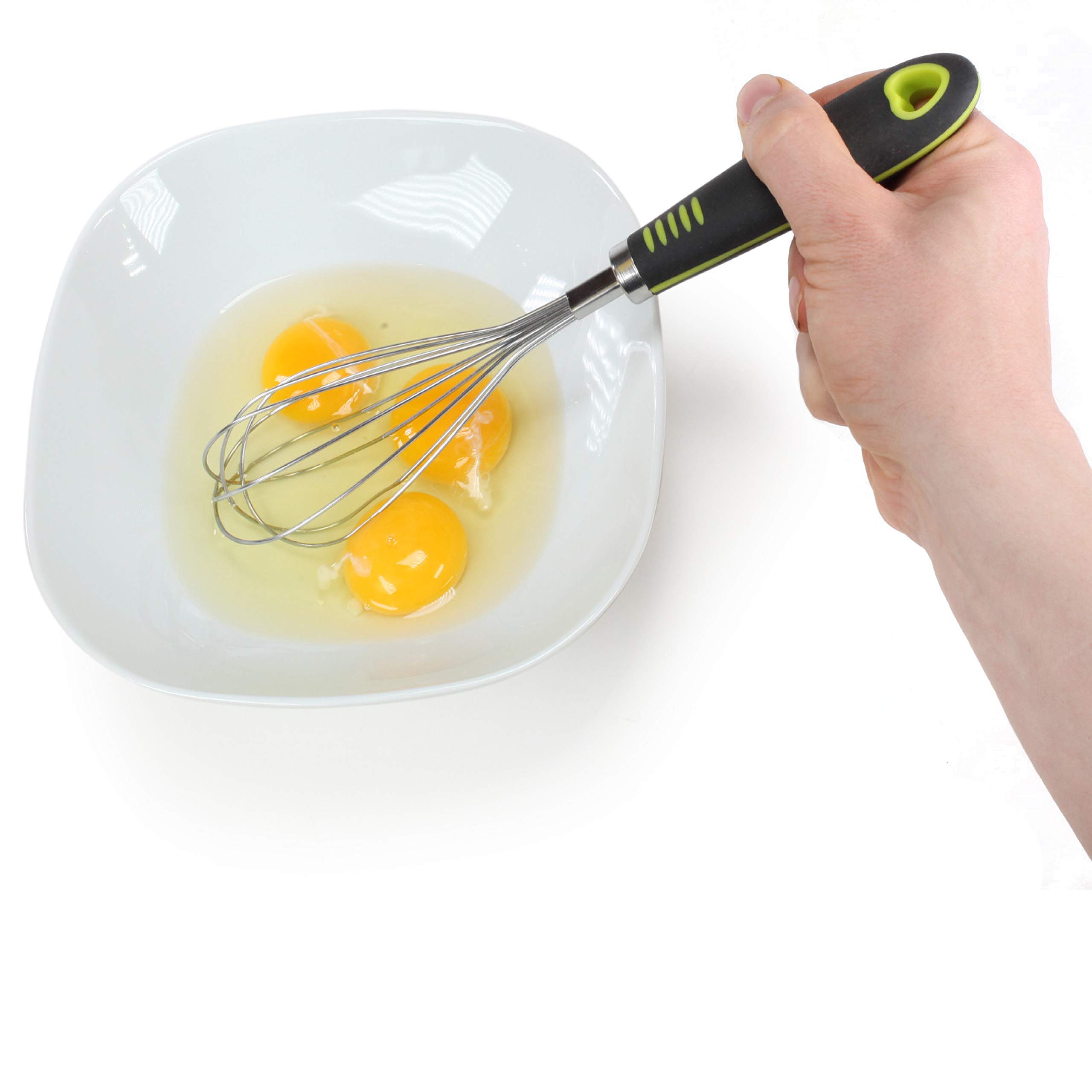 UPTALY Fruste da cucina in acciaio inox grandi (31 cm, 28,5 cm), frusta per uova