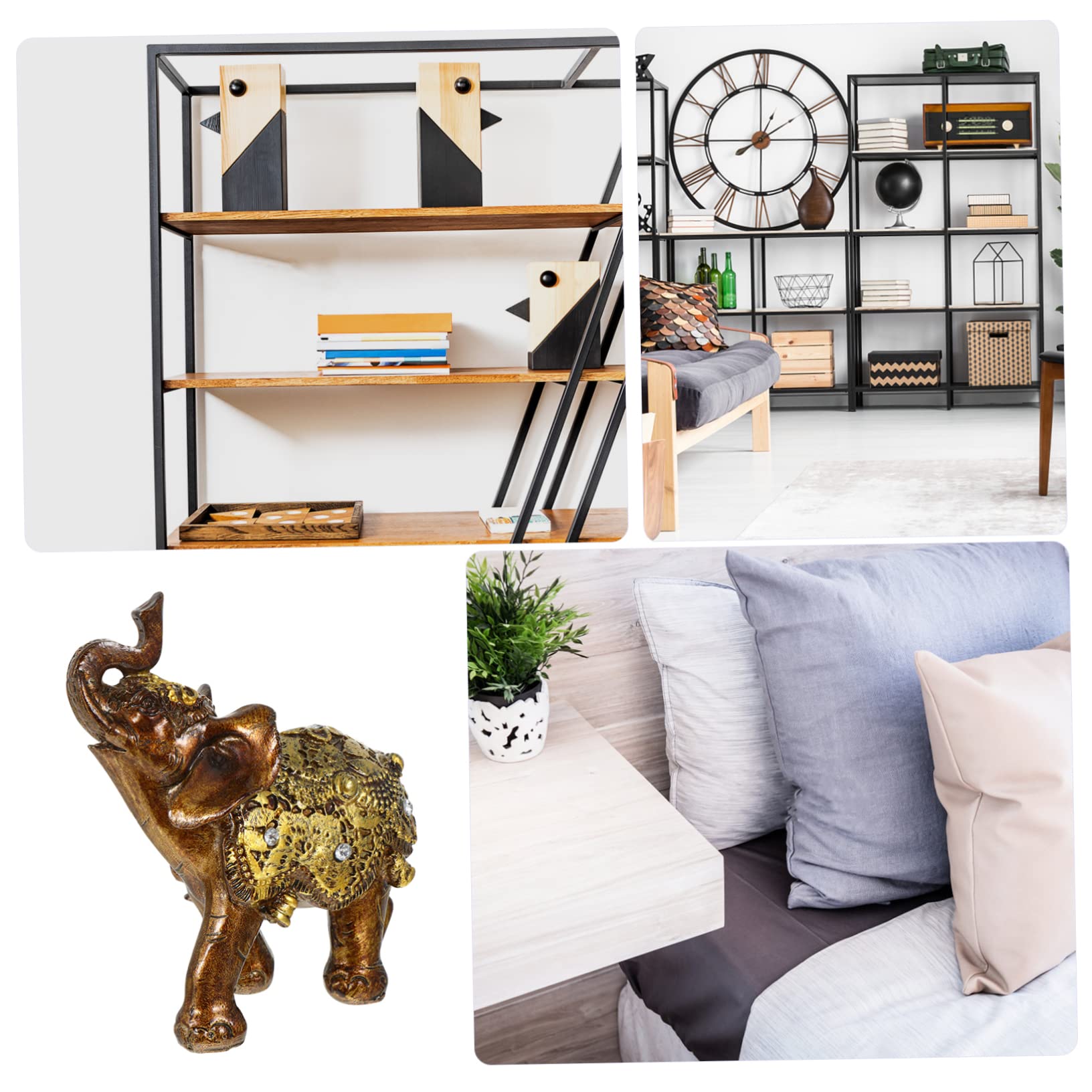 Cabilock 2 Pz Ornamenti Di Elefante Statuetta Di Animale In Resina Di Elefante In Resina Statua Di Feng Shui Figurine Decorazioni Per La Casa Ornamento Del Desktop