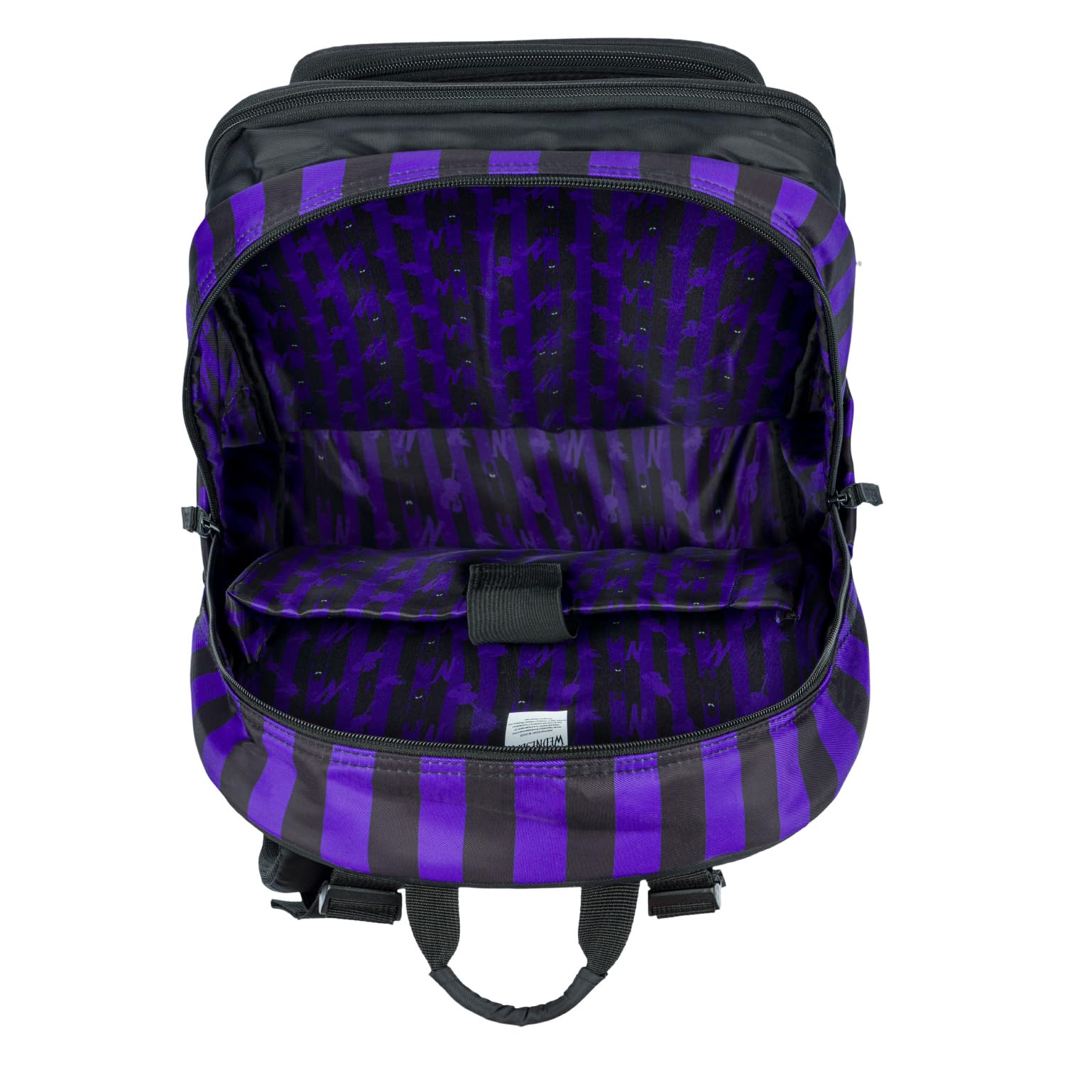 Baagl Mochila escolar para niña, 3 piezas, mochila escolar a partir de 3ª clase, mochila escolar primaria con correa para el pecho, mochila ergonómica, Wednesday, 33 cm x 45 cm x 11 cm, Escuela