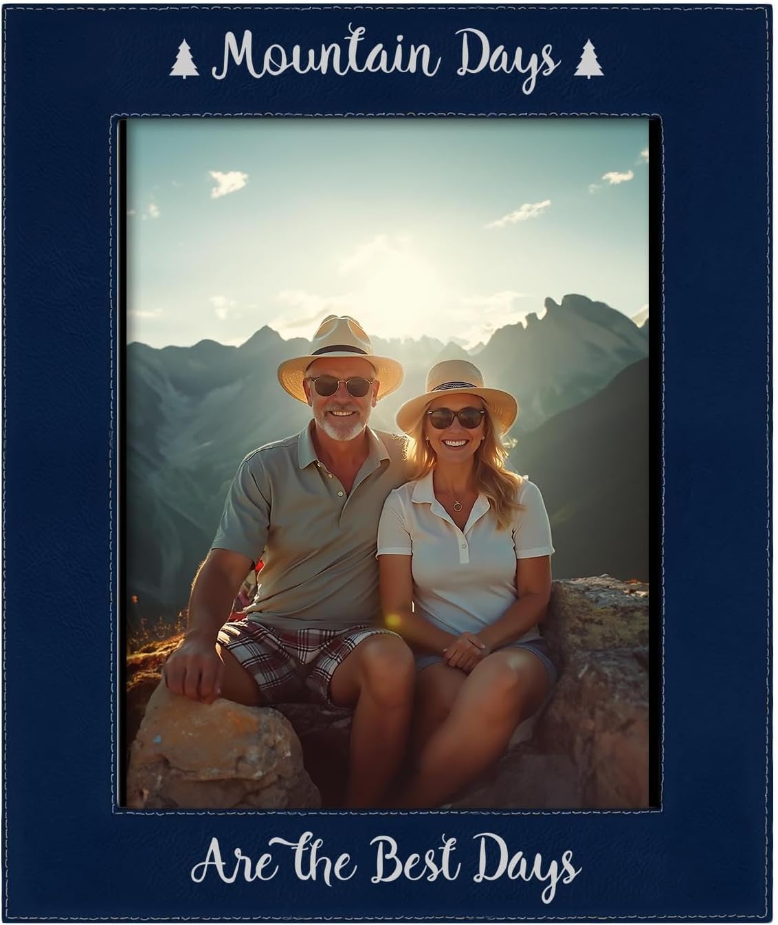 ThisWear Special Memories Frame Mountain Days Are The Best Days 4x6 Leatherette Photo Frame Black