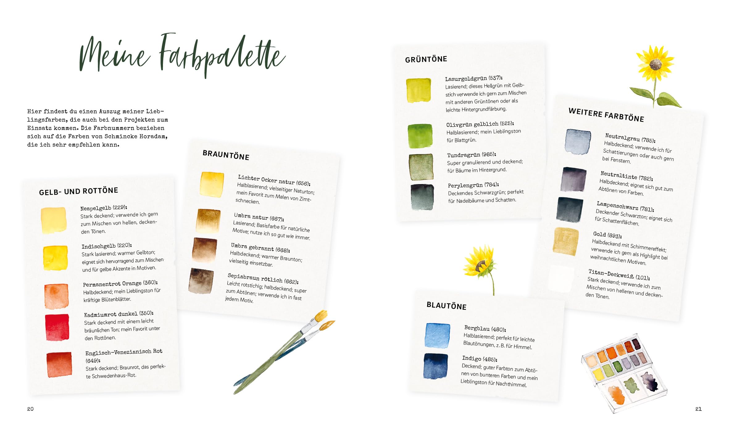 Hej. Skandi Watercolor: 20 Aquarell-Motive im Nature Look Schritt für Schritt malen – Mit Vorlagen-Poster