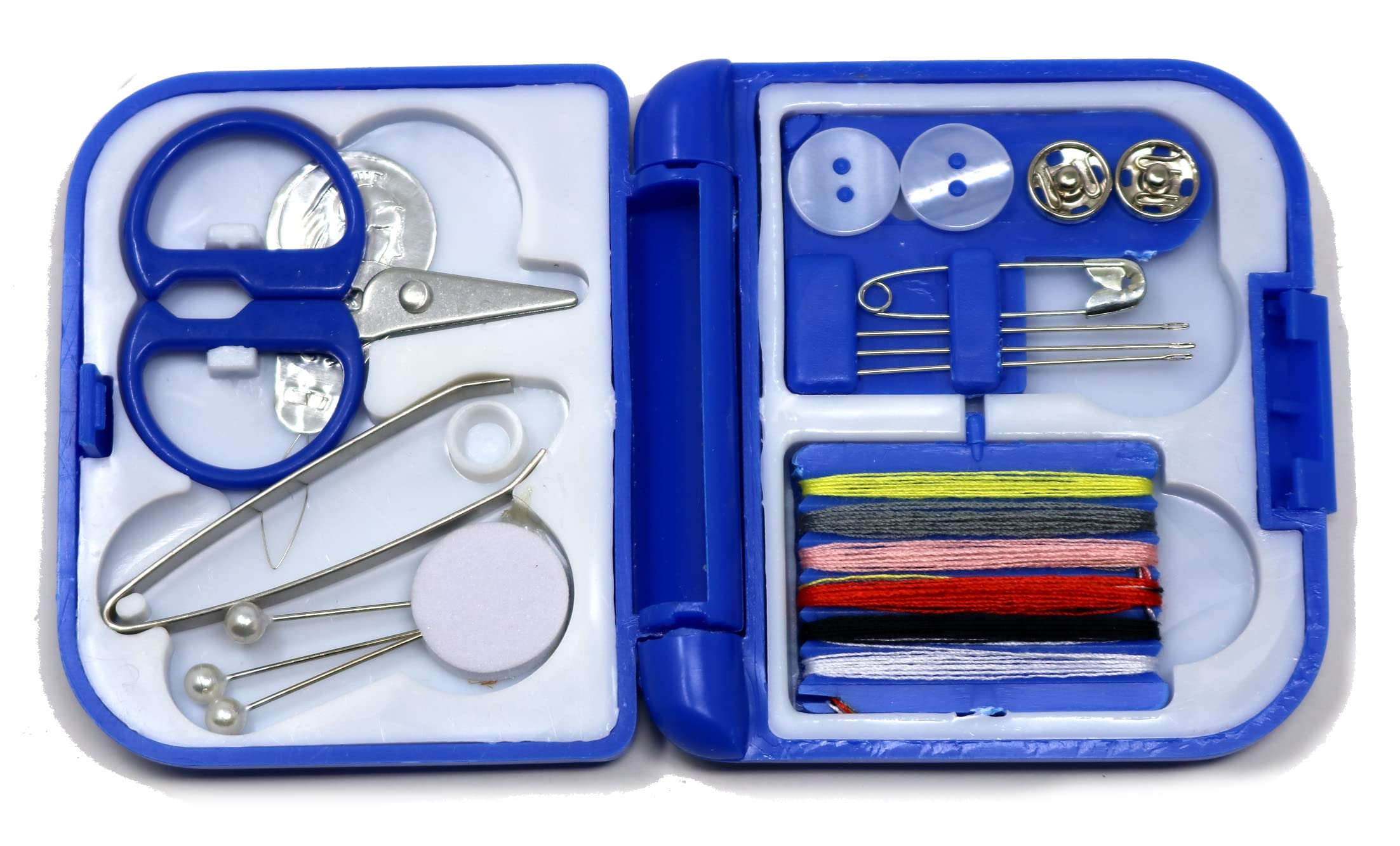 fiXte 14 PCs Travel Sewing Kit Small Sewing Set with Case Needle Handcraft Set Thread Pins Buttons