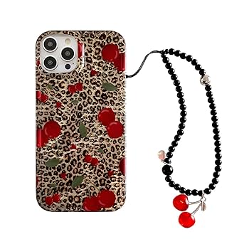Amazon.com: aaknhen Leopard Cherry Phone Case Compatible for