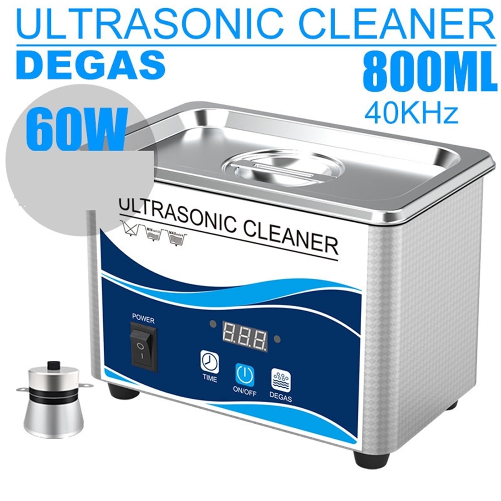 Środek do czyszczenia biżuterii, Ultra Cleaner Ultradźwiękowy środek czyszczący do okularów Wysokiej częstotliwości kąpiel czyszczenia, biżuterii, naszyjników na element