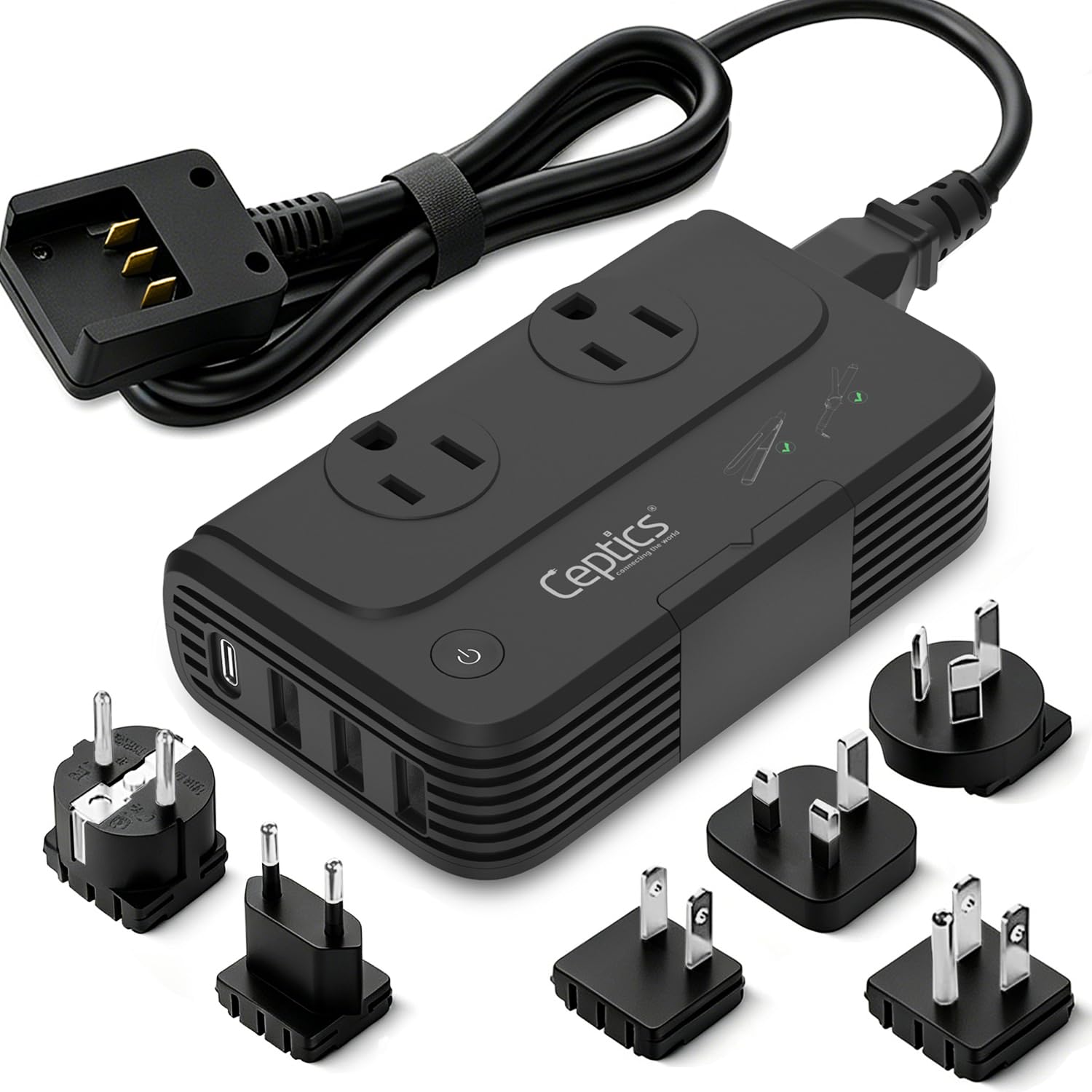 Adaptador de enchufe de viaje World International por Ceptics