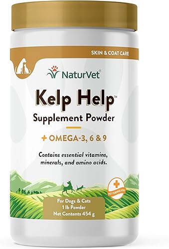 Miniatura 7 de NaturVet Kelp Help Plus Omegas - Suplemento para piel y pelaje para perros y gatos en polvo fabricado en los Estados Unidos 4 libras