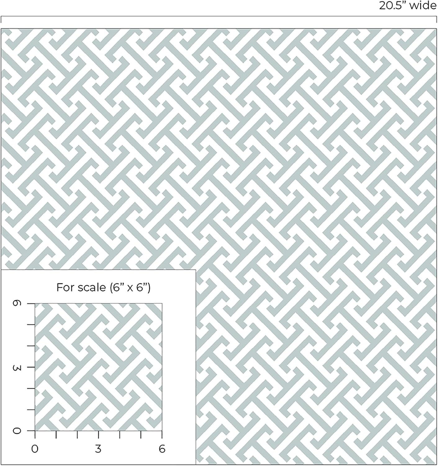 Surface Style Cross Section Gemetric Peel and Stick Wallpaper, (Glacier Blue)
