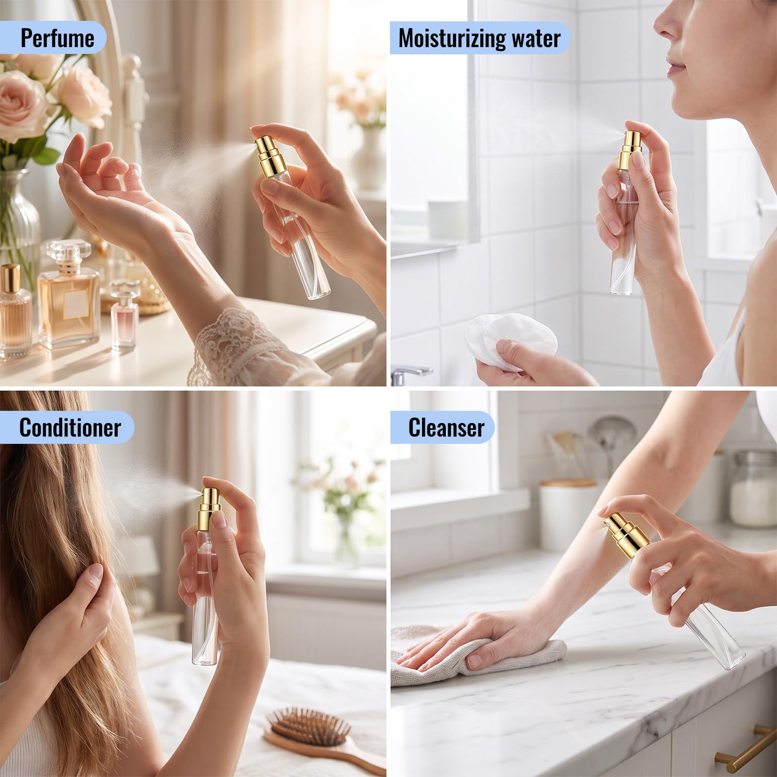 50 fogli vuoti per etichette per bottiglie di profumo da 10 ml, strumenti