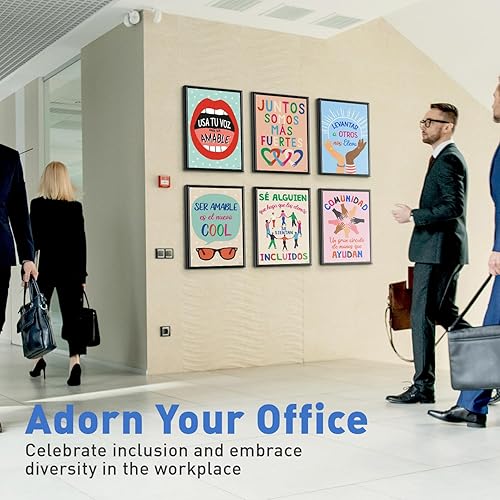 Miniatura 5 de S&O - Juego de 6 impresiones para el aula en español de bondad, acentos educativos latinos, gráficos bilingües para estudio y oficina, letreros