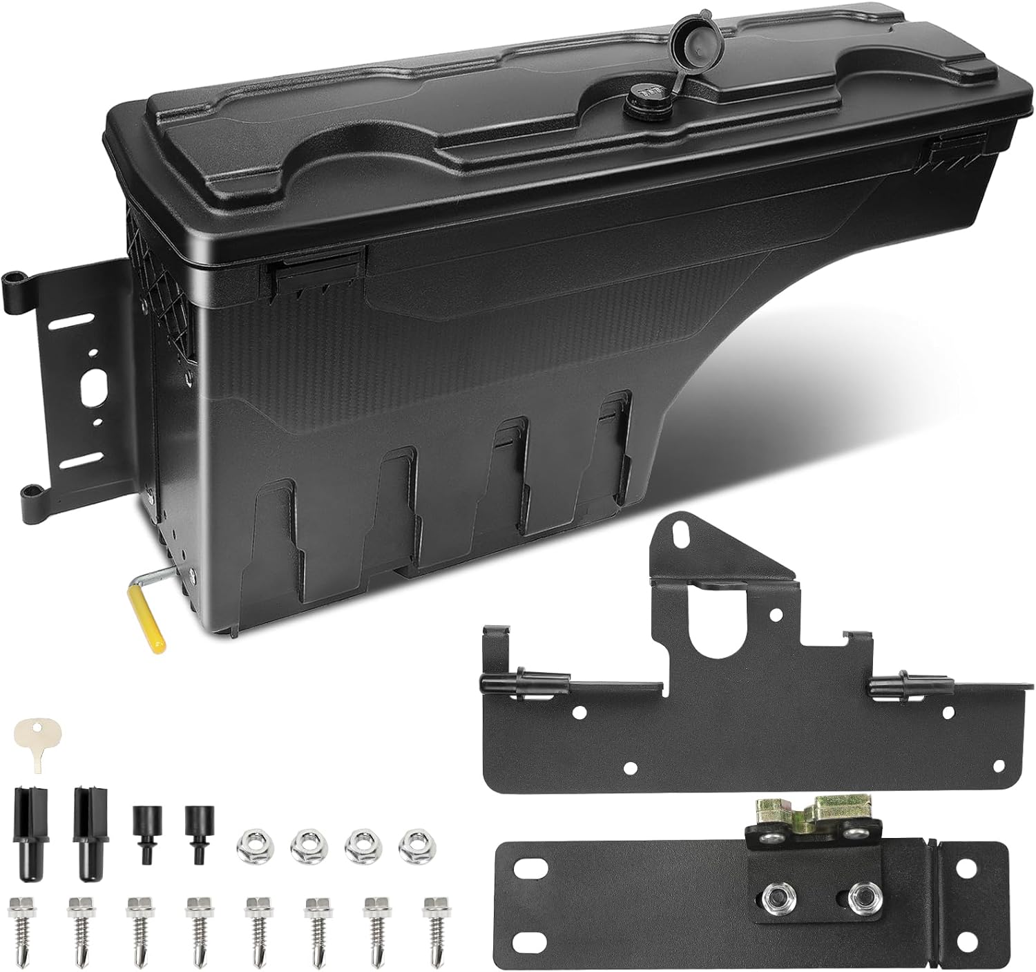 Driver Side Truck Bed Storage Tool Box Lockable, Fit for Toyota tocoma 2005-2022, Rotatable Tool Box, Waterproof, Combination Lock