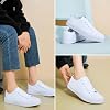 hash bubbie Tenis Blancos para Mujer de Caña Baja, Zapatos de Lona, Tenis de Moda Slip On Casuales 3