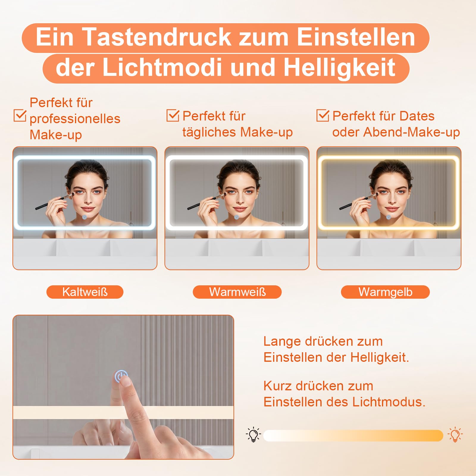 JUMMICO Toeletta per Trucco con Specchio LED e Presa USB, Scrivania a L con Sgabello, Postazione Trucco con 5 Cassetti e Ripiani, Salvaspazio per Camera da Letto Tavolo (Bianco opaco)