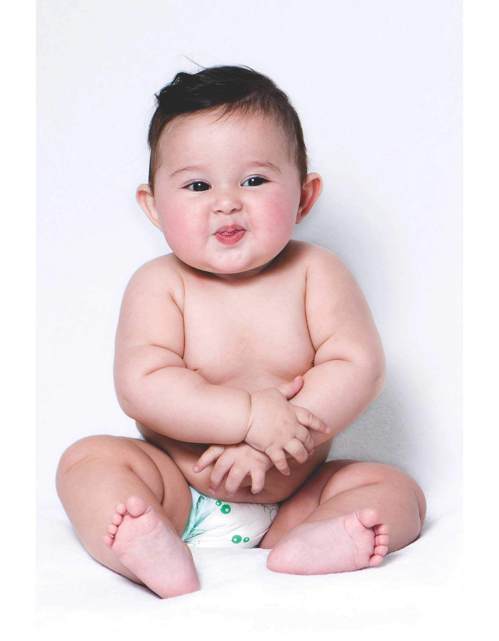 Craft Qila Paper Laugh Looking Smiling Baby Poster Multicolor SIZE : 12 X 18 Inch