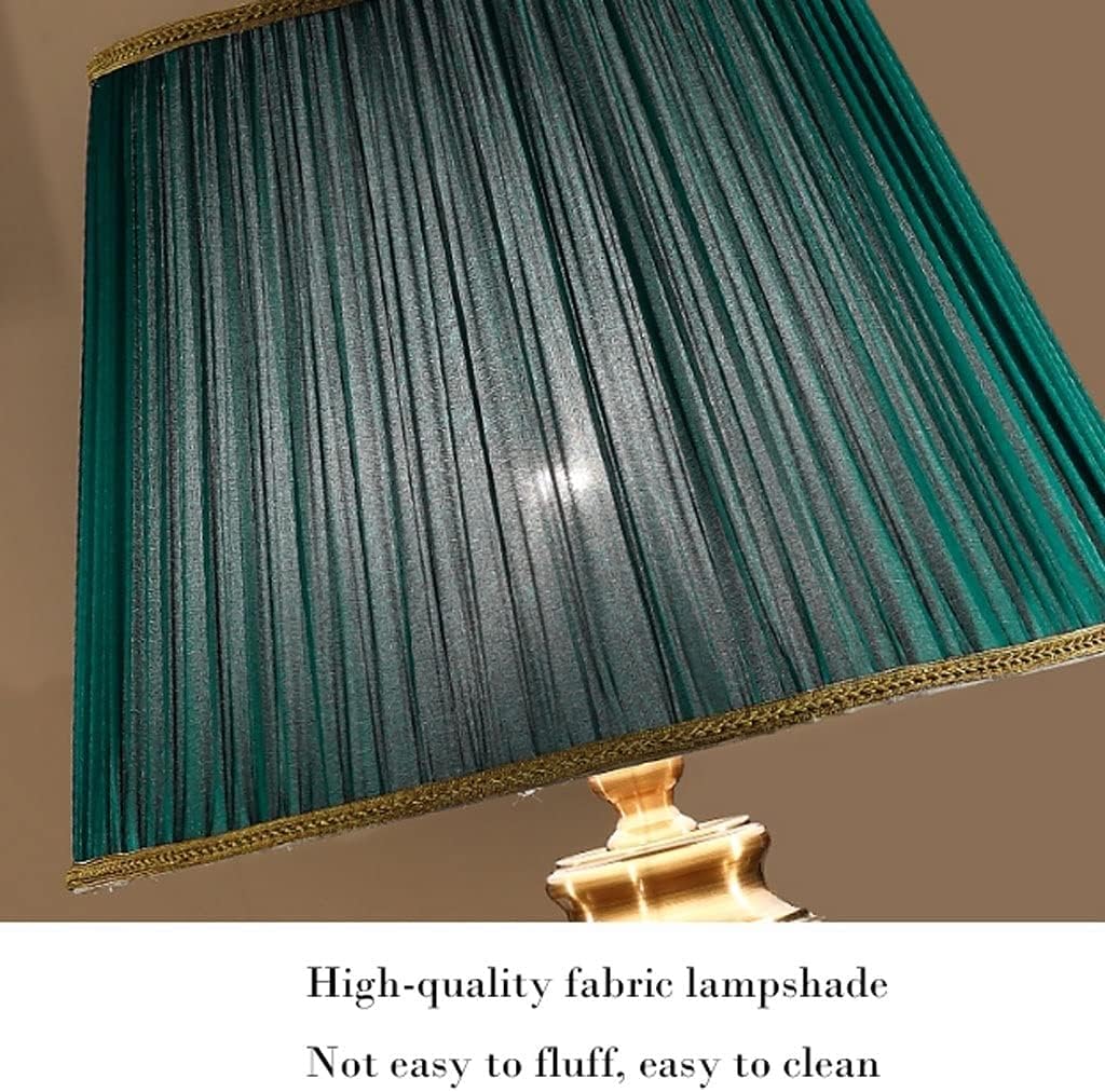 Lampa Stołowa Szkliwiona Ceramiczna Lampka Nocna Abażur Z Tkaniny Lampa Stołowa Do Salonu W Sypialni Do Domowego(Grün,Remote Control)