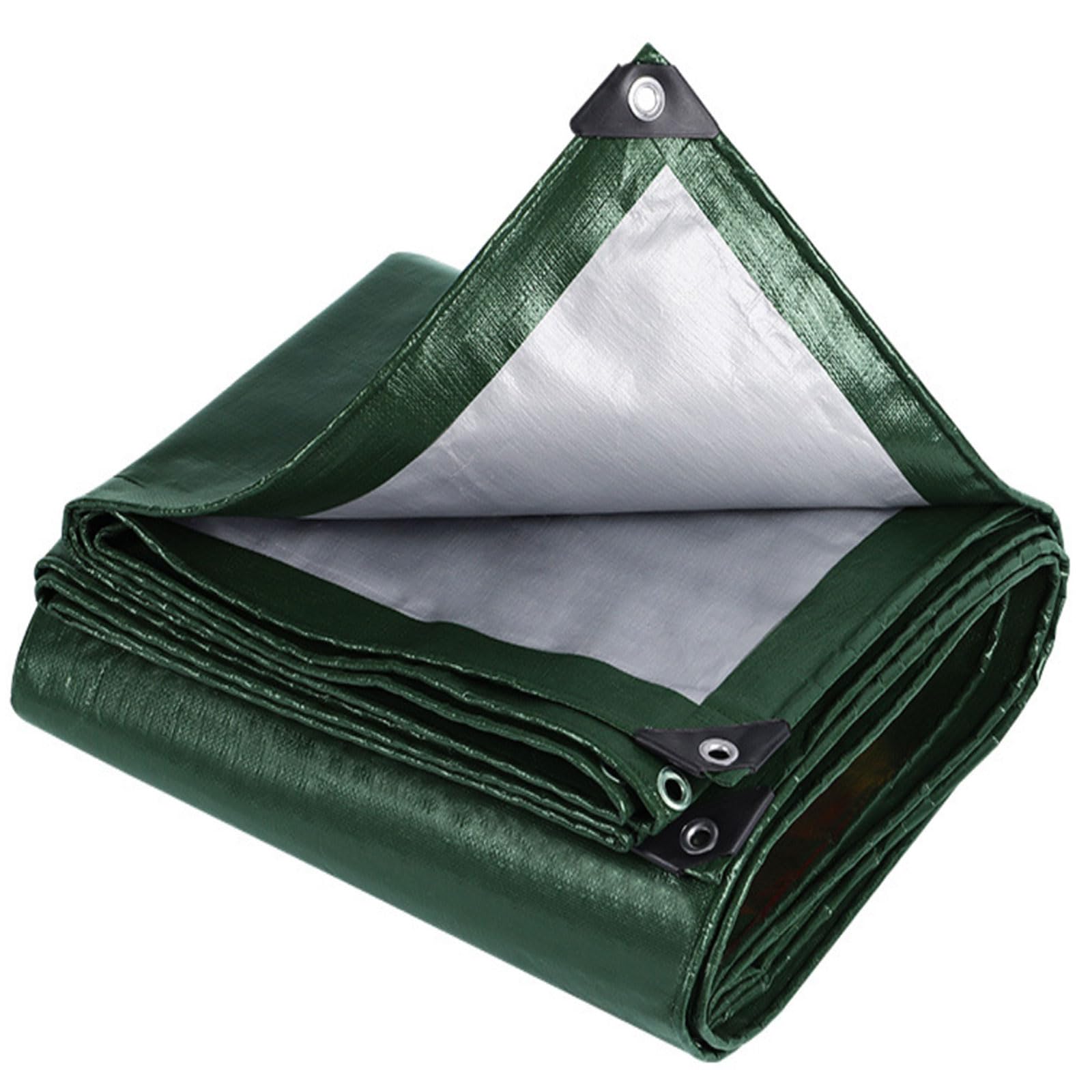 Tarpaulin Waterproof Heavy Duty 310 x 420 cm Heavy Duty, Waterproof, UV Protection Tarp Cover Reinforced Eyelets, Tear Resistant for Garden Furniture Camping, Green