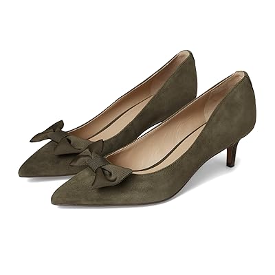 Lauren Ralph Lauren Adrienne Bow Trim Suede Pumps Women