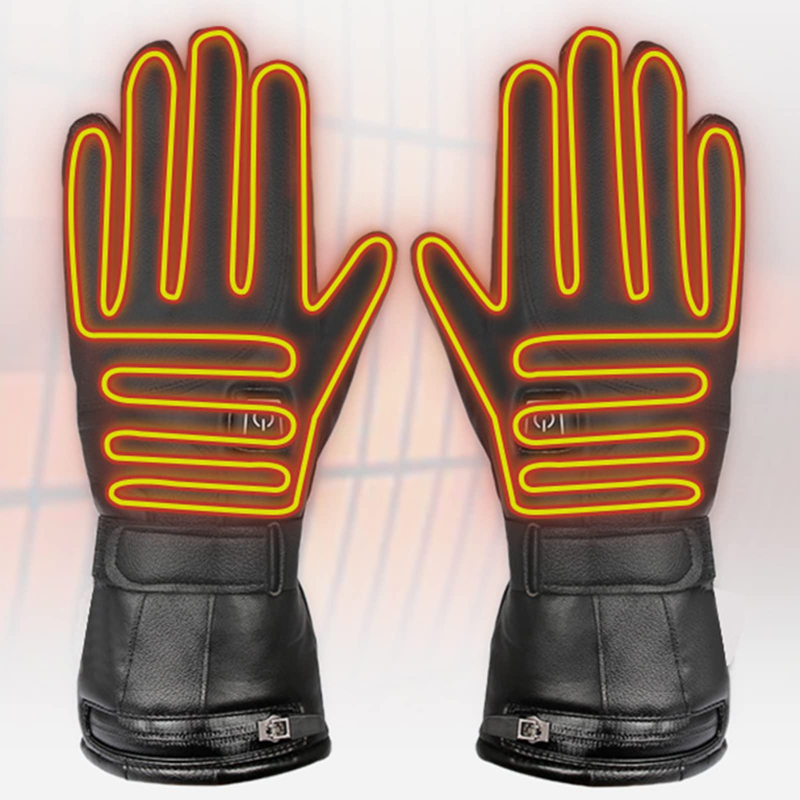 CHEWYNP Guantes de Invierno para Hombres y Mujeres: Guantes Impermeables y cálidos para Clima frío, Guantes térmicos con Dedo de Pantalla táctil 3 Niveles de calefacción 4000 mAH para Moto