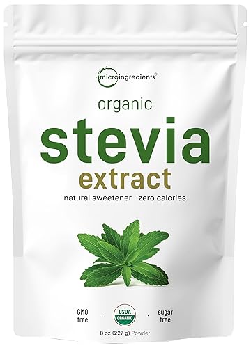 Micro Ingredients Polvo con 90 de extracto de stevia orgánica endulzante natural sin calorías 1