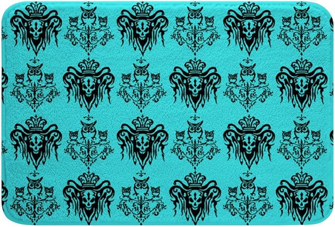 Erosebridal Halloween Skull Owl Bathroom Rugs 16