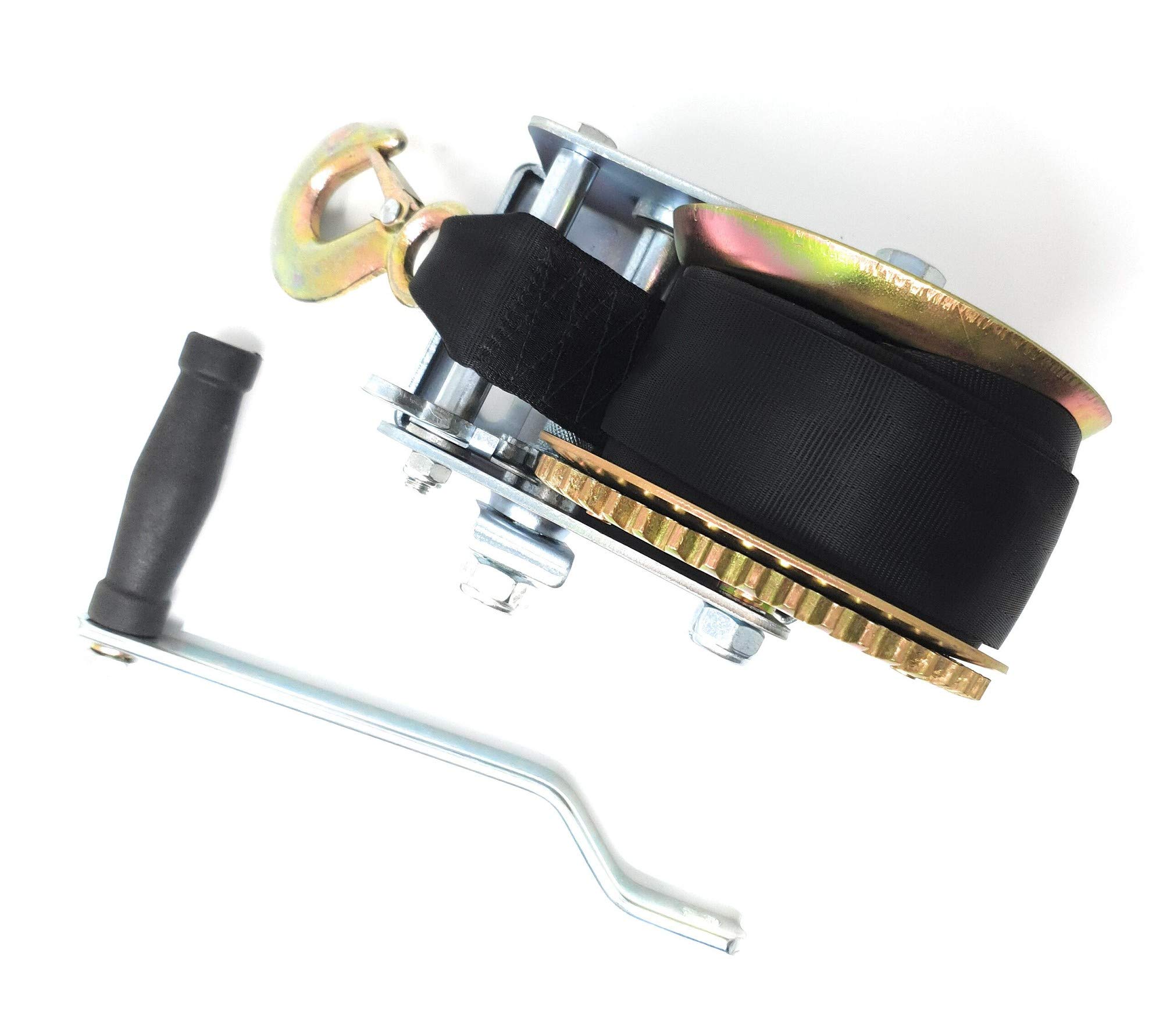 DWTGERMANY 101245 6 m 500 kg Strap Winch Hand Winch Ratchet Mechanism