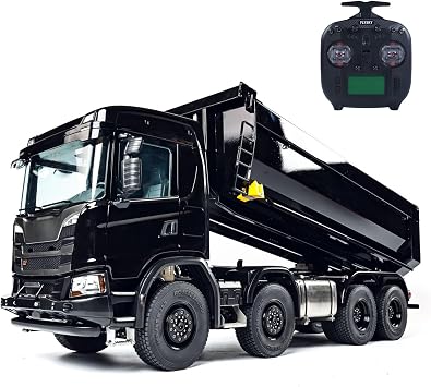 TOUCAN RC HOBBY 1/14 RC Hydraulic Dump Truck 8 * 8 Remote Control Tipper Model Metal Gearbox Chassis Axle Locks Openable Door Quick Release Body