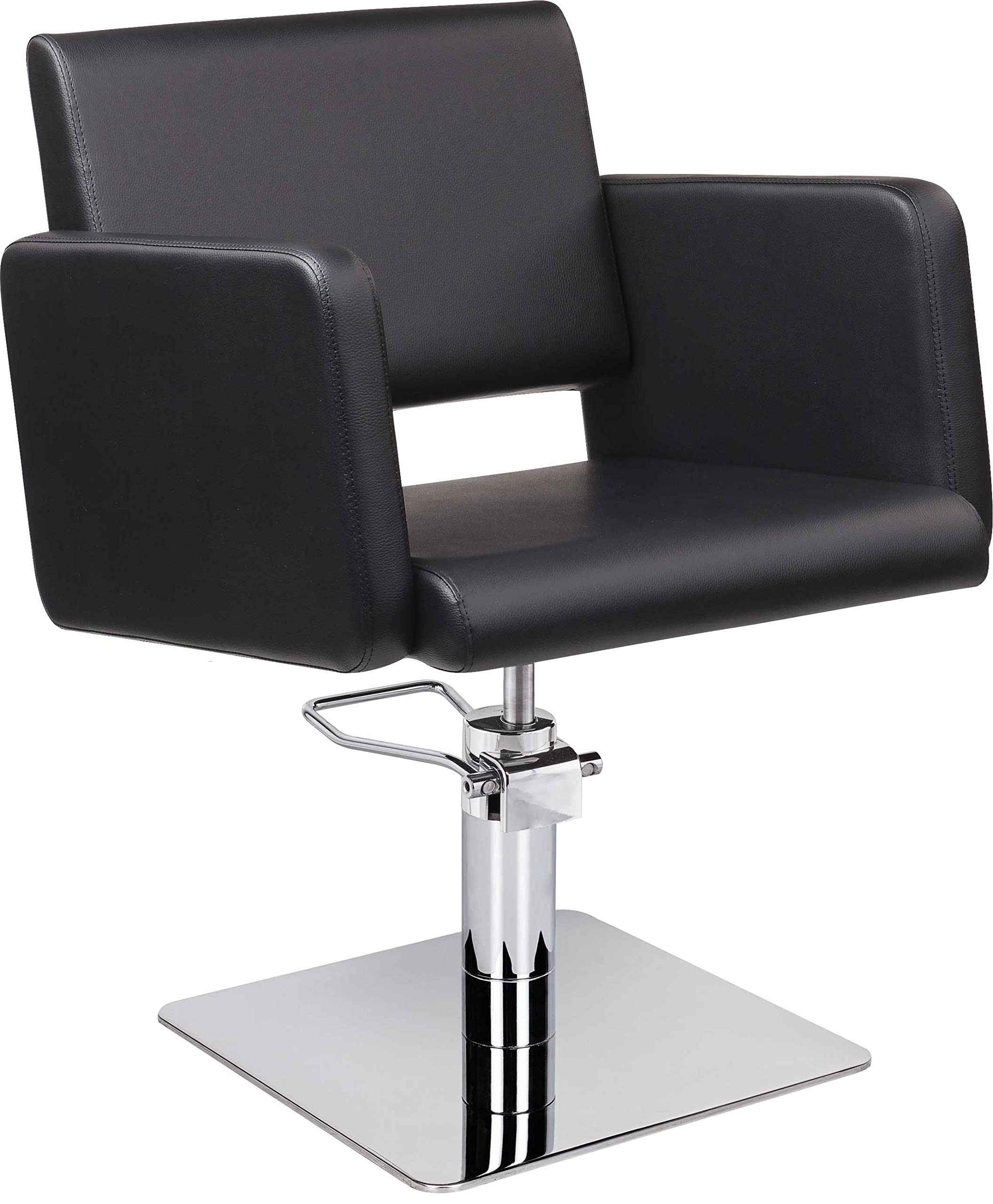 Ayala Friseurstuhl Lea schwarz Friseursessel 360° Drehbar Frisörstuhl Barberstuhl Höhenverstellbarer Barbersessel Hydraulischer Friseurbedarf