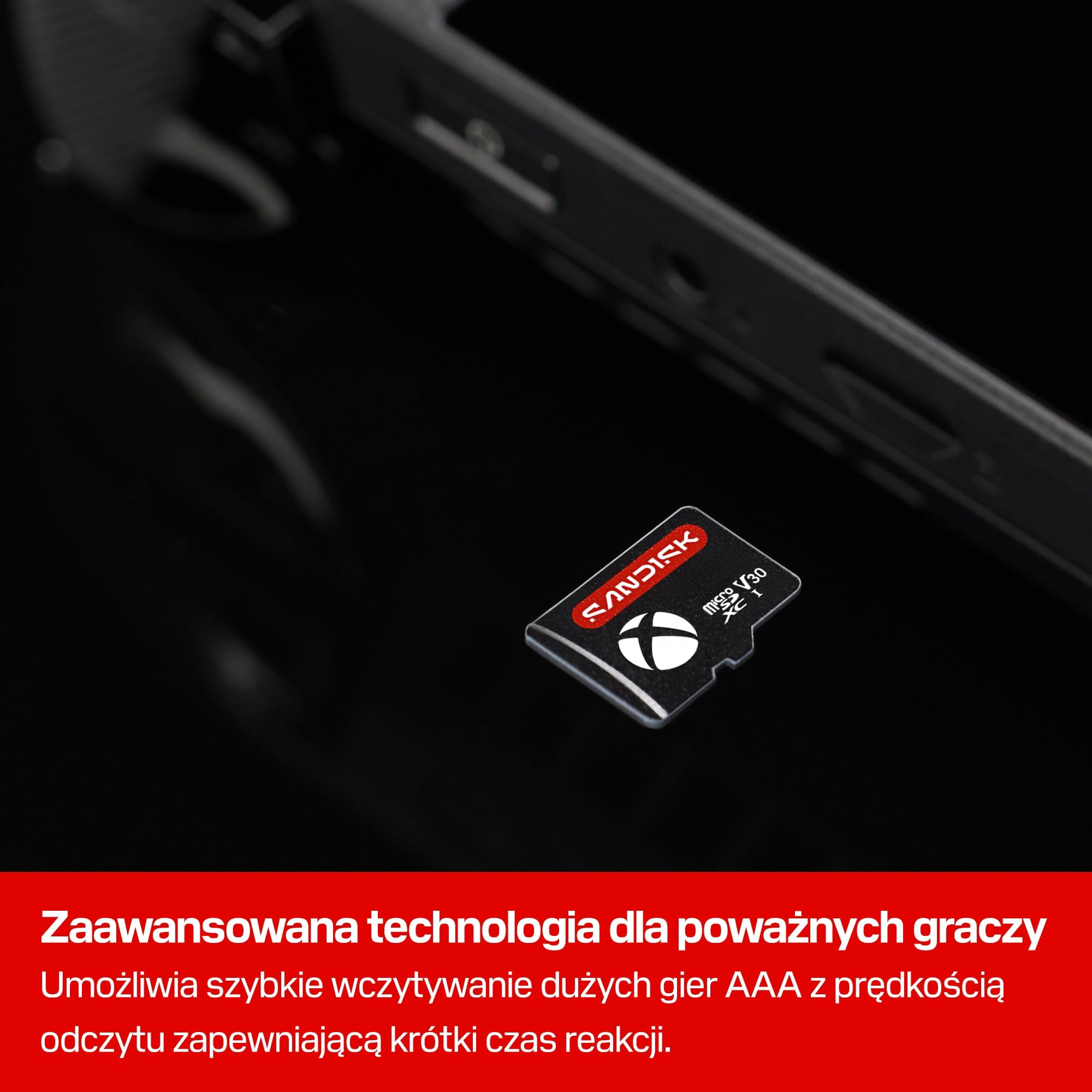 SANDISK Karta microSD do konsoli ROG Xbox Ally (X) 512 GB, oficjalna licencja Xbox (prędkości odczytu do 200 MB/s2, prędkości zapisu do 140 MB/s)