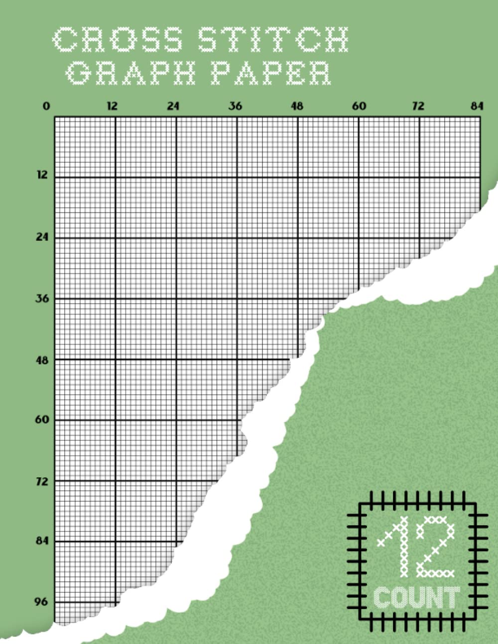 The Cross Stitcher's Design Notebook: Cross Stitching in 12 by 12 Per Inch Grid - Creating Your Own Embroidery Patterns And Needlework - 12 Lines Per ... Designs (120 Sheet 8.5 x 11 Inches / Din A